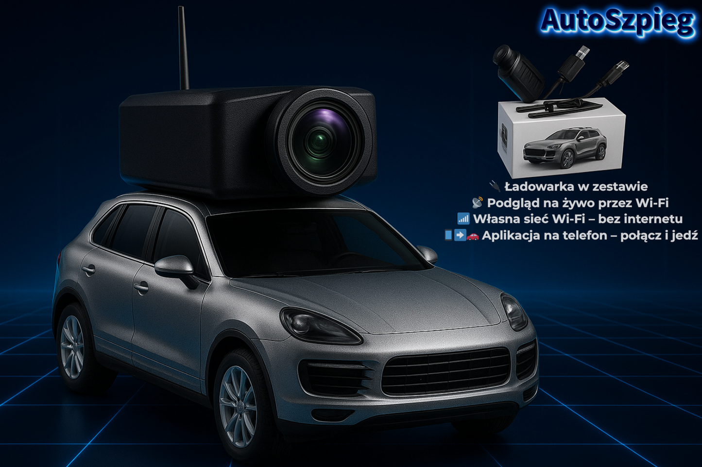 Autoszpieg™ – Mikro Auto Szpiegowskie z Transmisją WiFi HD